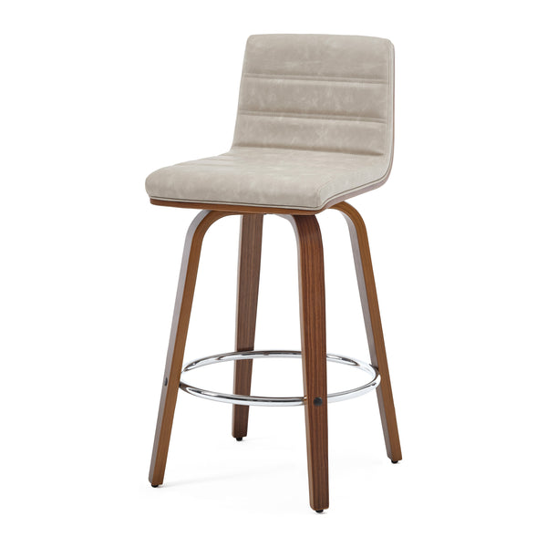 Calitor Bar Stool in Moonlight Sarma Leather, Counter Height