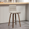 Calitor Bar Stool in Moonlight Sarma Leather, Counter Height
