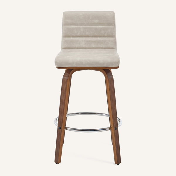 Calitor Bar Stool in Moonlight Sarma Leather, Counter Height