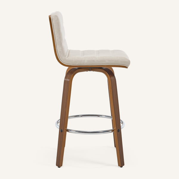 Calitor Bar Stool in Moonlight Sarma Leather, Counter Height