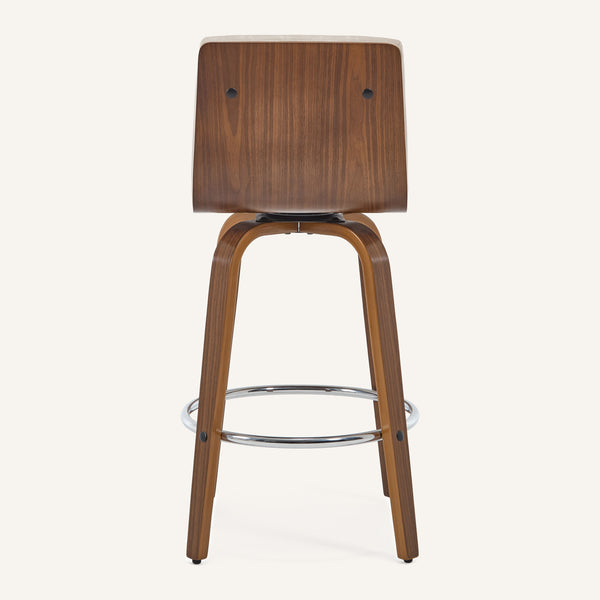 Calitor Bar Stool in Moonlight Sarma Leather, Counter Height