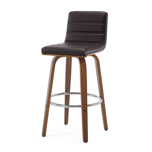 Calitor Bar Stool in Umber Hron Leather, Bar Height