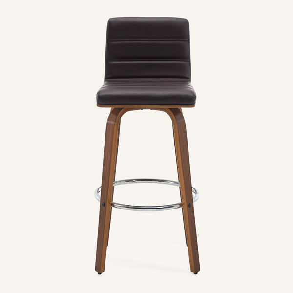 Calitor Bar Stool in Umber Hron Leather, Bar Height
