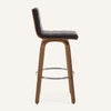 Calitor Bar Stool in Umber Hron Leather, Bar Height