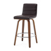 Calitor Bar Stool in Umber Hron Leather, Counter Height