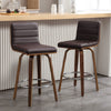 Calitor Bar Stool in Umber Hron Leather, Counter Height