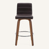 Calitor Bar Stool in Umber Hron Leather, Counter Height