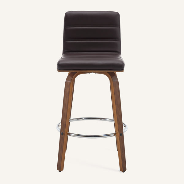Calitor Bar Stool in Umber Hron Leather, Counter Height
