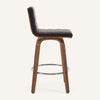 Calitor Bar Stool in Umber Hron Leather, Counter Height