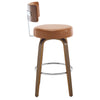 Carol Swivel Bar Stool in Brown Mara Leather