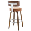 Carol Swivel Bar Stool in Brown Mara Leather