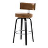 Carol II Swivel Bar Stool in Brown Mara Leather