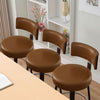 Carol II Swivel Bar Stool in Brown Mara Leather