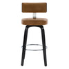 Carol II Swivel Bar Stool in Brown Mara Leather