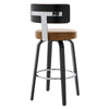 Carol II Swivel Bar Stool in Brown Mara Leather