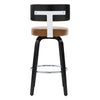 Carol II Swivel Bar Stool in Brown Mara Leather