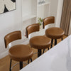 Carol II Swivel Counter Stool in Brown Mara Leather