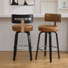 Carol II Swivel Counter Stool in Brown Mara Leather