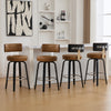 Carol II Swivel Counter Stool in Brown Mara Leather