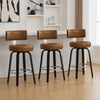 Carol II Swivel Counter Stool in Brown Mara Leather