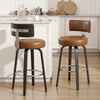 Carol II Swivel Counter Stool in Brown Mara Leather