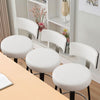 Carol II Swivel Bar Stool in White Hron Leather