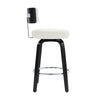 Carol II Swivel Counter Stool in White Hron Leather