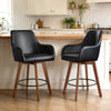 Carwani Counter Stool in Black Dely Leather
