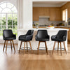 Carwani Counter Stool in Black Dely Leather