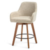 Carwani Counter Stool in Brown Bena Fabric