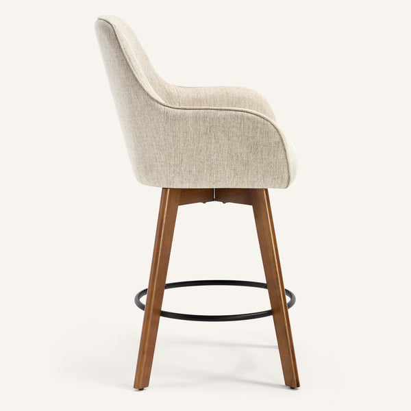 Carwani Counter Stool in Brown Bena Fabric