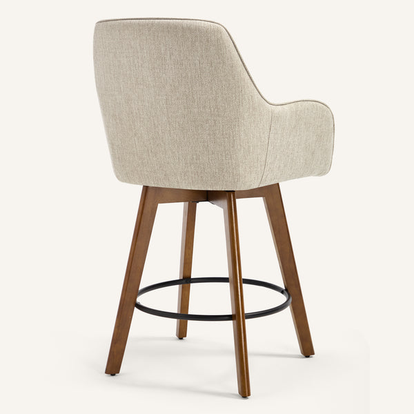Carwani Counter Stool in Brown Bena Fabric