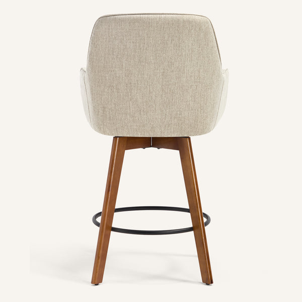 Carwani Counter Stool in Brown Bena Fabric