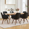 Carwani Dining Chair in Black Dely Leather