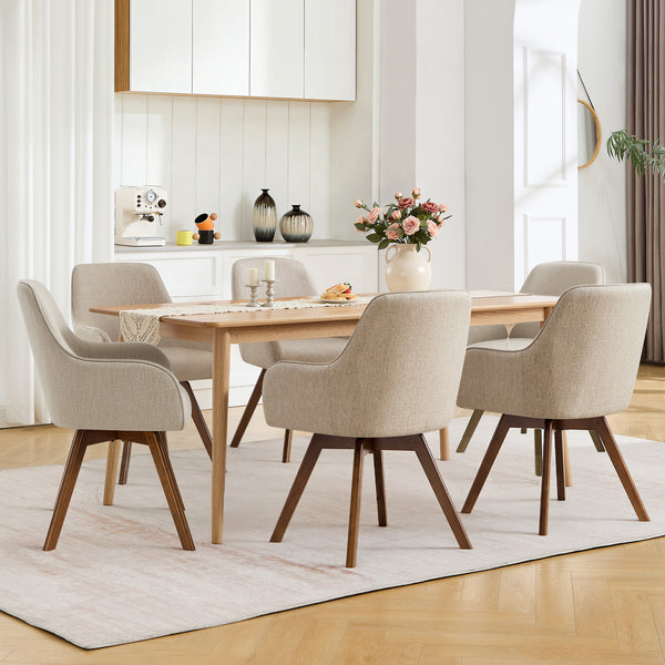 Carwani Dining Chair in Brown Bena Fabric