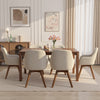 Carwani Dining Chair in Brown Bena Fabric