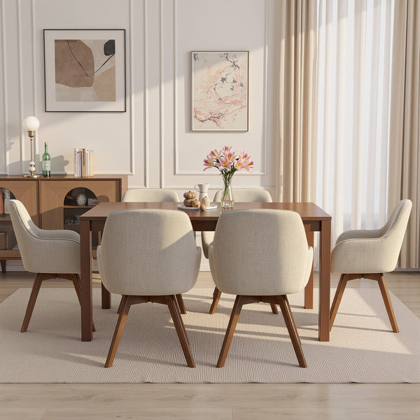 Carwani Dining Chair in Brown Bena Fabric