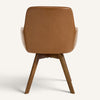 Carwani Dining Chair in Brown Dely Leather