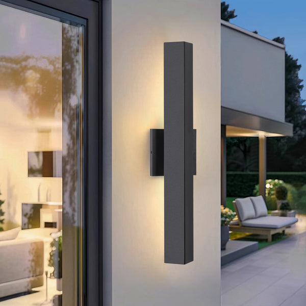 Chardoris outdoor wall light, Black