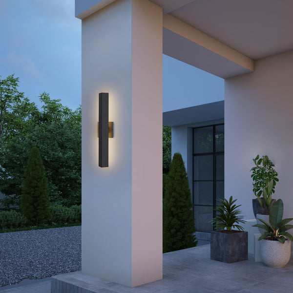 Chardoris outdoor wall light, Black