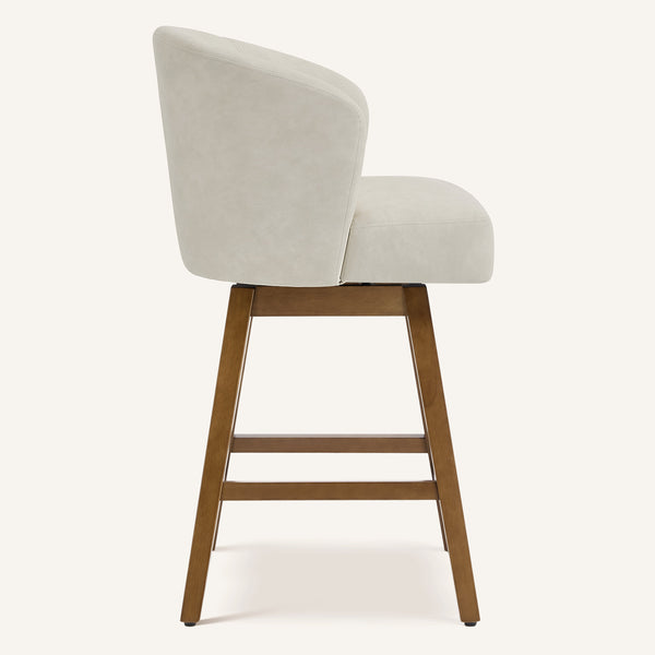 Chatus Counter Stool in Beige Afus Leather