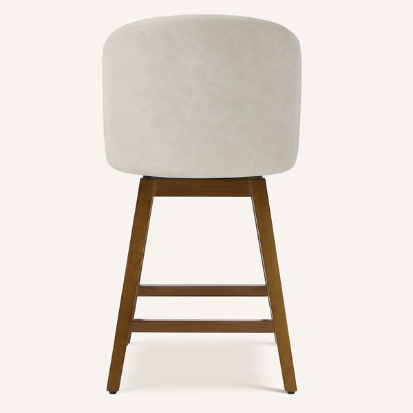 Chatus Counter Stool in Beige Afus Leather
