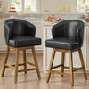 Chatus Counter Stool in Black Asma Leather