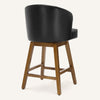 Chatus Counter Stool in Black Asma Leather