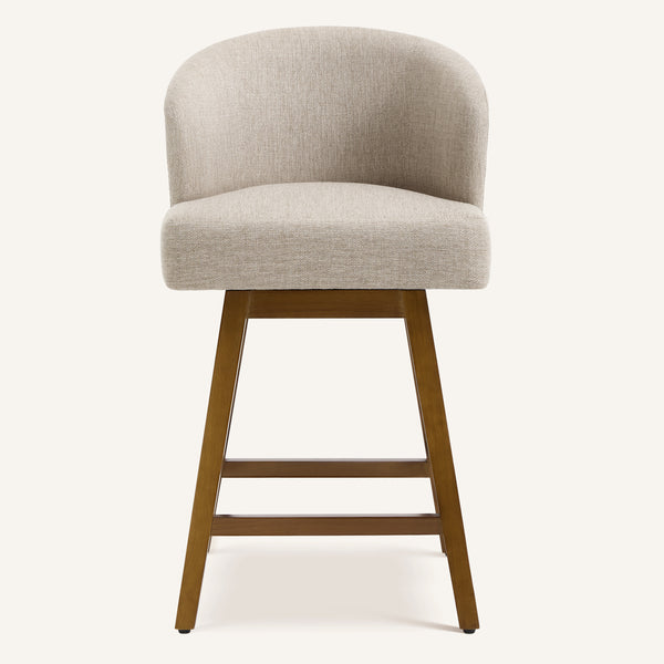 Chatus Counter Stool in Brown Bena Fabric