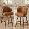 Chatus Counter Stool in Brown Doce Leather