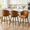 Chatus Counter Stool in Brown Doce Leather