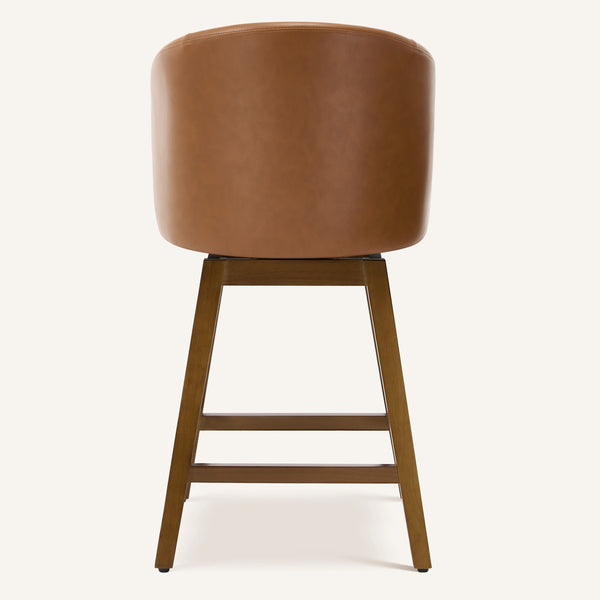 Chatus Counter Stool in Brown Doce Leather