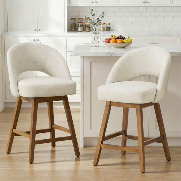 Chatus II Counter Stool in Beige Afus Leather