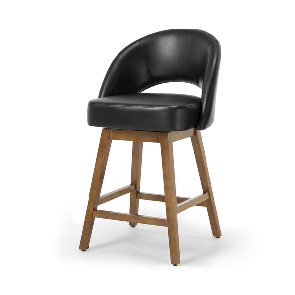 Chatus II Counter Stool in Black Afus Leather